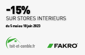 PROMOTION -15% sur stores intérieurs